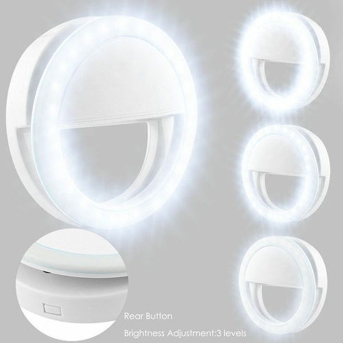 Portable Selfie Ring Clip On for a Mobile Phone