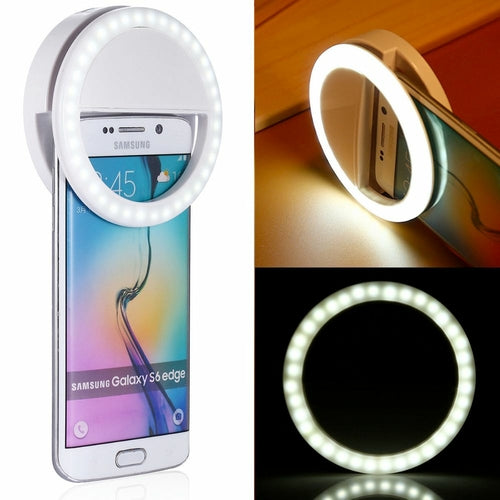 Portable Selfie Ring Clip On for a Mobile Phone