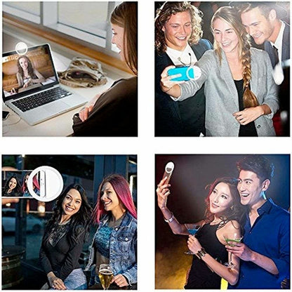 Portable Selfie Ring Clip On for a Mobile Phone