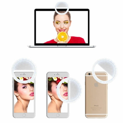 Portable Selfie Ring Clip On for a Mobile Phone