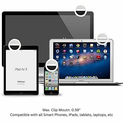 Portable Selfie Ring Clip On for a Mobile Phone