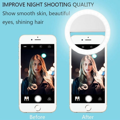 Portable Selfie Ring Clip On for a Mobile Phone