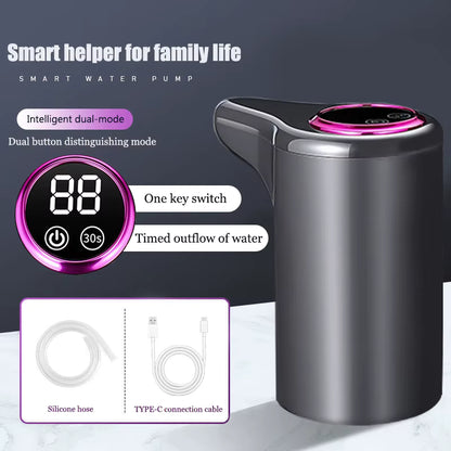 Electric water pump- automatic intelligent household bottled purified water dispenser, with USB charging,  and wireless water pump