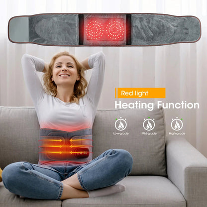 Heated Therapy Lumbar Brace Support Massager / Waist Massager Back Belt