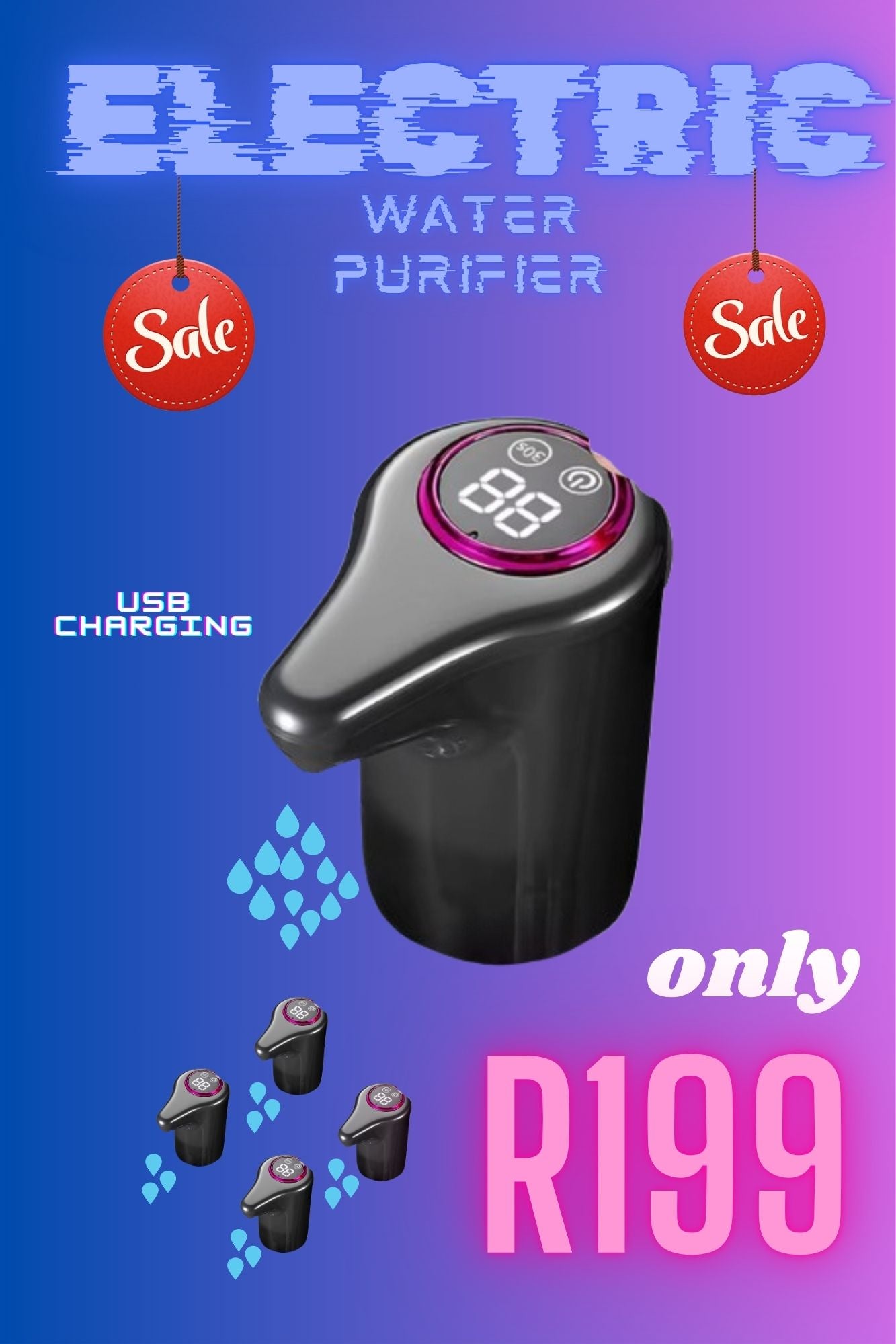 Electric water pump- automatic intelligent household bottled purified water dispenser, with USB charging,  and wireless water pump